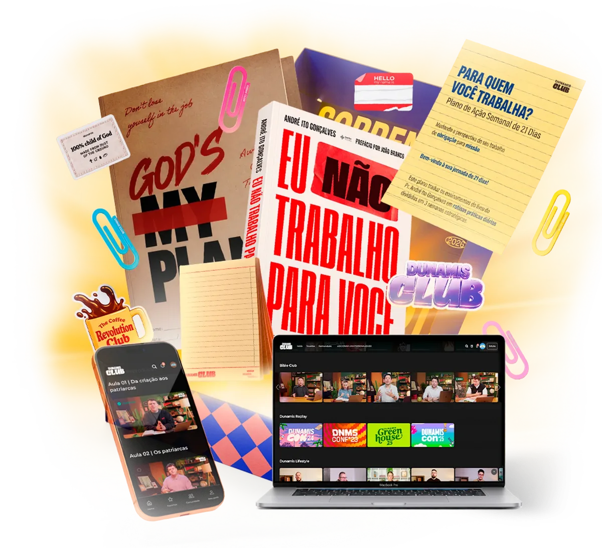Box, livros e app do Dunamis Club